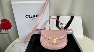 MINI BESACE BAG TRIOMPHE IN SHINY CALFSKIN UNBOXING [upl. by Nrubloc730]