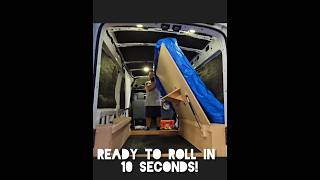 DIY Ford Transit T250 quick foldup bed [upl. by Kinimod]