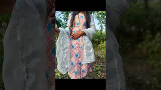 suit make and design 💗🥰 Rangeyakurtidesign viralshorts dress handmade dupatta viralsong [upl. by Sakram498]