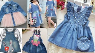 girls jeans dresses 2024  jeans outfits for girls  jeans dress ideas  RobinFashionDesigner [upl. by Klehm466]