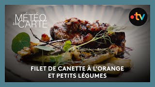 Gastronomie  filet de canette à lorange et petits légumes [upl. by Nadabb]