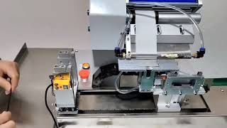 Cable sticker folding labeling machine [upl. by Aro]