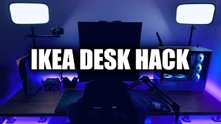 IKEA GAMING DESK HACK 2021 HOW TO BUILD A GAMING DESK [upl. by Sandor]