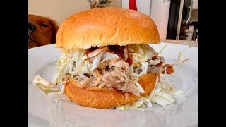 Simplest Pulled Pork with Vinegar Slaw  A Delicious Molasses Barbecue Sauce healthy recipe [upl. by Mchugh]