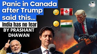 PANIC IN CANADA AFTER TRUMP SAID MEGA TARIFFS ARE COMING  Should India be worried too [upl. by Rinna966]