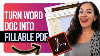 Make An Existing Word Document Into a Fillable PDF Form  Step by Step [upl. by Viehmann]