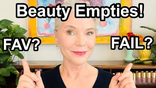 3 MONTHS OF BEAUTY EMPTIES A FEW FAILS amp MINI DECLUTTER  Over 60 Beauty [upl. by Inman894]