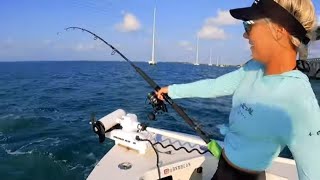 The Bean getting Bombchelle on her first tarpon [upl. by Brittne]