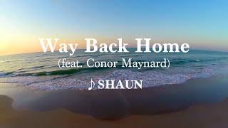 【カタカナ付きカラオケ動画】SHAUN「Way Back Home feat Conor Maynard Sam Feldt Edit 」【公式】 [upl. by Telracs]