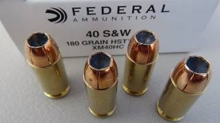 40 Federal HST 180 gr Ammo Gel Test [upl. by Ahtelrac]