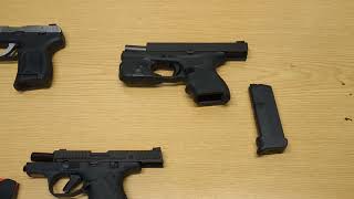 Tabletop Ruger LCP MAX vs Glock 42 vs SampW Bodyguard 20 [upl. by Shornick]