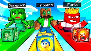 Carrera de Lucky Blocks de INTENSAMENTE 2 en Minecraft Inside Out 2 [upl. by Lleinad]