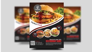 How to Create a Professional Flyer in Photoshop Restaurant Flyer [upl. by Effie986]