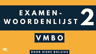 Examen Woordenlijst 2 voor vmbo [upl. by Leval]