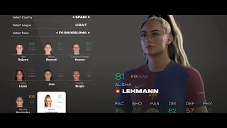 EA Sports FC 25  Alisha Lehmann to Barcelona  Women Player Career EP 1 No Commentary 4K 60FPS [upl. by Linkoski647]