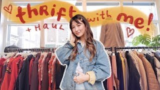 come thrifting with me in london  try on haul [upl. by Netsreik]