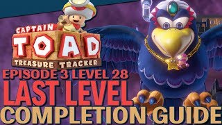 CAPTAIN TOAD TREASURE TRACKER  EPISODE 3 LEVEL 28 quotWingos Whackdownquot LAST LEVEL COMPLETION GUIDE [upl. by Htiel]