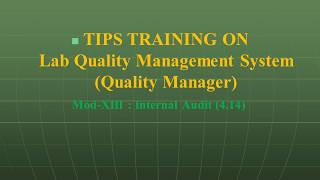 LAB ACCREDITATION ISO 17025 NABL CLAUSE 414 INTERNAL AUDIT TIPS  DrRRLAKHE [upl. by Neimad]