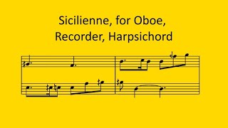 Sicilienne in 15edo for Baroque Oboe Recorder Harpischord Cello [upl. by Eiznekam]