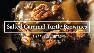 Salted Caramel Turtle Brownies [upl. by Sukcirdor877]