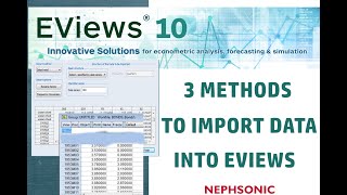 How to import or input data into EViews step by step three 3 methods Eviews 10 [upl. by Tuchman]