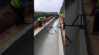 Water channel expansion joint construction  good tools and machinery make work more efficient [upl. by Holt]