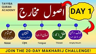 Usool e Makharij Day1  Makharij al huroof tajweed  20Day Makharij Challenge Begins [upl. by Randi967]