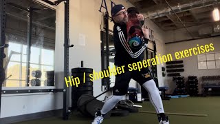 ⚾️ HipShoulder Seperation  strengthandconditioning baseball [upl. by Ahseret]