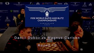 Daniil Dubov vs Magnus Carlsen  FIDE World Blitz Chess Championship 2023  Round 10 [upl. by Anma]