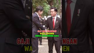 GAJI DAN TUNJANGAN WAKIL PRESIDENGIBRAN RAKABUMING RAKA BESERTA FASILITASNYA [upl. by Marilin440]