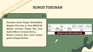 DIFERENSIAL MATEMATIKA by  Yolan Anggraini [upl. by Delainey]