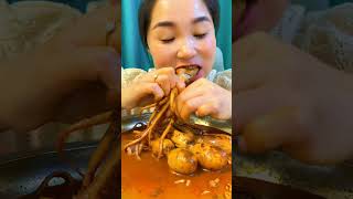 Ultimate Seafood Spicy Octopus Mukbang ASMR Mouthwatering Sounds asmreating organiceating mukbang [upl. by Enidanreb685]