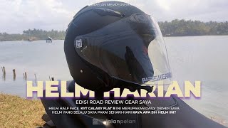 Review Helm Half Face Terbaik  KYT Galaxy Flat R [upl. by Haroved]