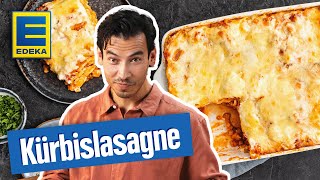 Vegetarische Kürbislasagne  Lasagne Rezept mit Kartoffeln [upl. by Aggarwal]