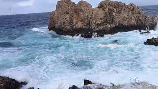 Mare agitato a Capri spettacolare mareggiata al Faro di Anacapri 1292017 [upl. by Nnairb]