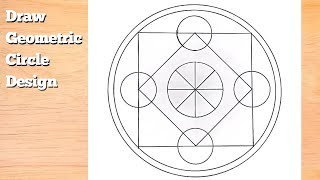 How to Draw Geometric Pattern  geometric art tutorial  Simple Geometric Design [upl. by O'Conner]