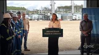 Chrystia Freeland on labour force clean energy govt spending – August 15 2023 [upl. by Divadnoj]