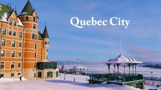 🇨🇦 CANADA Travel  Beautiful Winter Morning in Quebec City [upl. by Lavella]