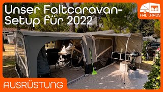 Unser Faltcaravan amp Camping Setup 2022 [upl. by Simaj]