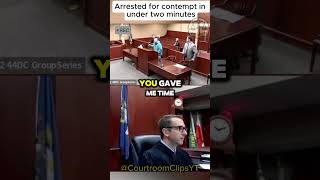 Arrest for contempt of court in under 2 minutes courtroomdrama [upl. by Rebeh]