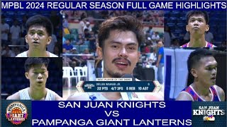 2024 MPBL REGULAR SEASON  San Juan vs Pampanga Full Game Highlights  August 30 2024 [upl. by Haroun]