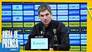 RUEDA de PRENSA de MAURICIO PELLEGRINO tras el CÁDIZ 20 ATLÉTICO DE MADRID  Cádiz CF [upl. by Klingel140]