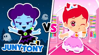 Princess vs Princess  Cinderella Zomberina Snow White  More Kids Songs amp Stories  JunyTony [upl. by Anrol565]