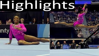 Simone Biles Slow Motion Floor Exercise FX Highlights Core Hydration Classic 2024 [upl. by Dronel]