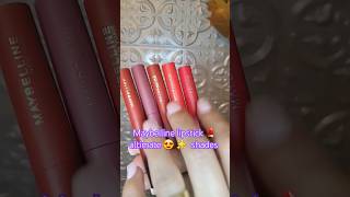 Maybelline lipstick 💄 ultimate 😍 shades maybellinesuperstaymatteink maybellinelipstick ultimate [upl. by Ahsietal]