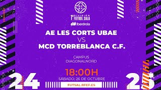 AE LES CORTS UBAE  MCD TORREBLANCA CF  PRIMERA DIVISIÓN FEMENINA FÚTBOL SALA  J7 [upl. by Hourihan]