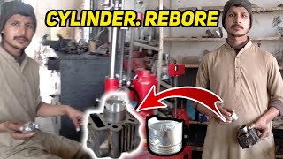 Reboring Your Motorcycle Cylinder Block With Amazing Technical Process 👌 [upl. by Moise98]