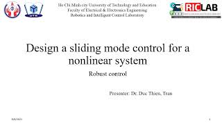 Design a Sliding mode control for a nonlinear system Matlab Simulink [upl. by Jillian]