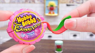 Awesome Miniature Hubba Bubbba Bubble Tape  ASMR Tiny Chewing Gum amp Mini Food by Miniature Cooking [upl. by Knight998]