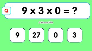 Maths Quiz for Kids  Three Digits Multiplication Table Quiz  Quiz Time  Learn Maths [upl. by Gildea]